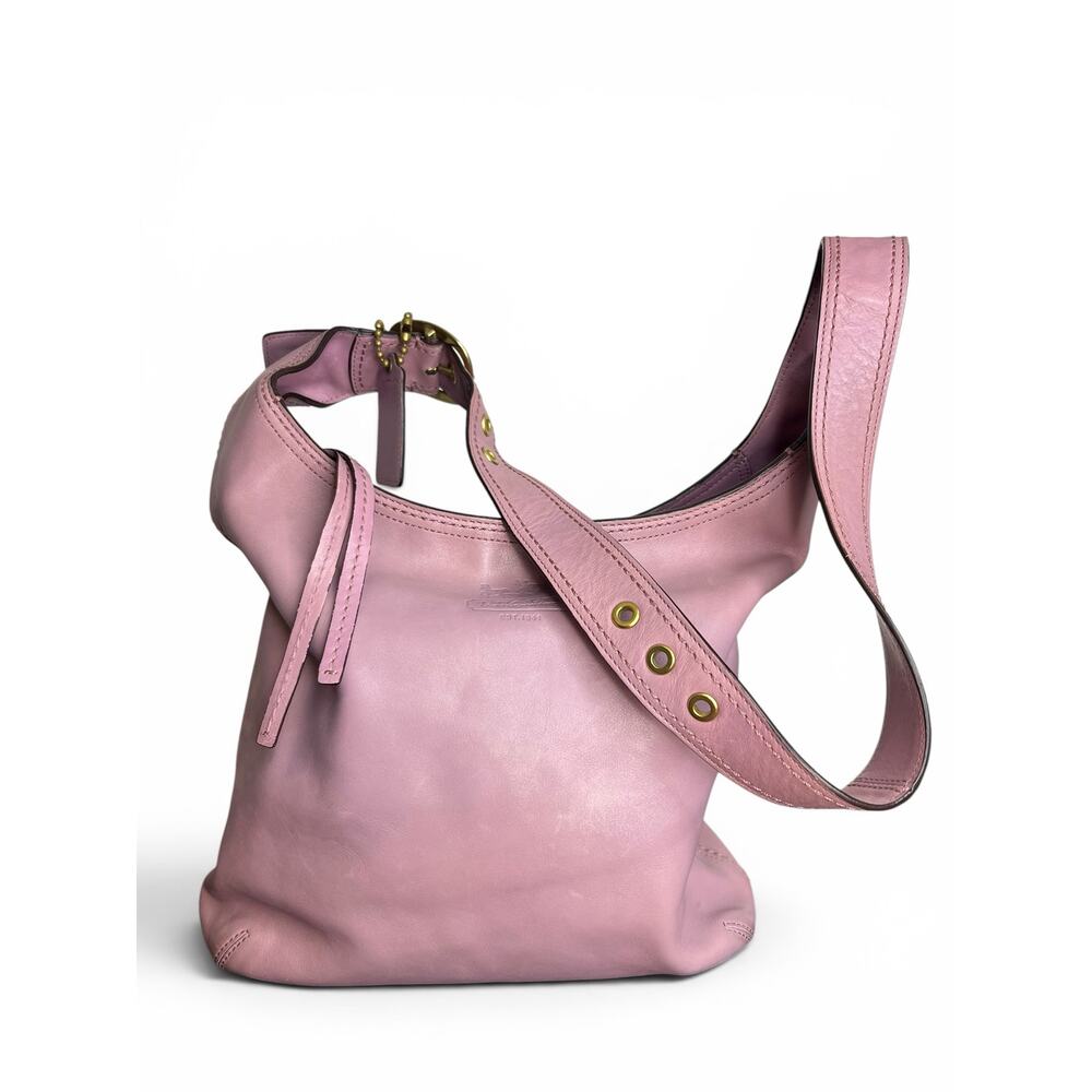 RARE Vintage Coach Bleecker Sophie Lavender Leather Hobo Bag Tattersall 12406